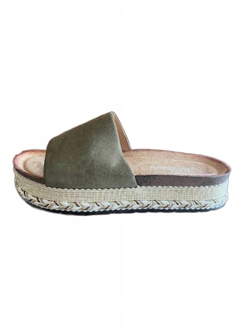 NEW CCOCCI women's anya sildes in olive
